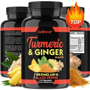 Turmeric Curcumin with Ginger + Black Pepper, Joint Pain, Maxx Strength Capsules