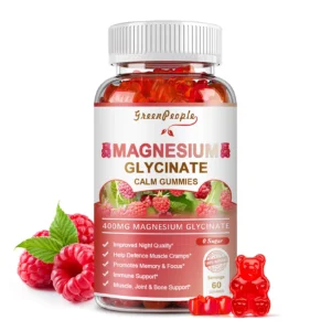 400mg Magnesium Glycinate Gummies with Malate,D3,B6 CoQ10 for Calm Support Sleep