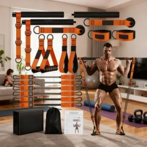 Resistance Band Home Pilates Set with Resistance Bar Bands All-in-One Strength Training Kit